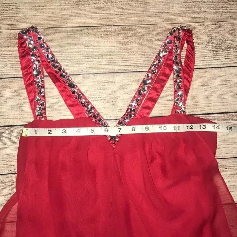 Adrianna Papell Flyaway Dress with Beaded Straps - Picture 7 of 8
